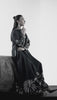 Elegant Navy Blue Long Dress 2pcs YL 138