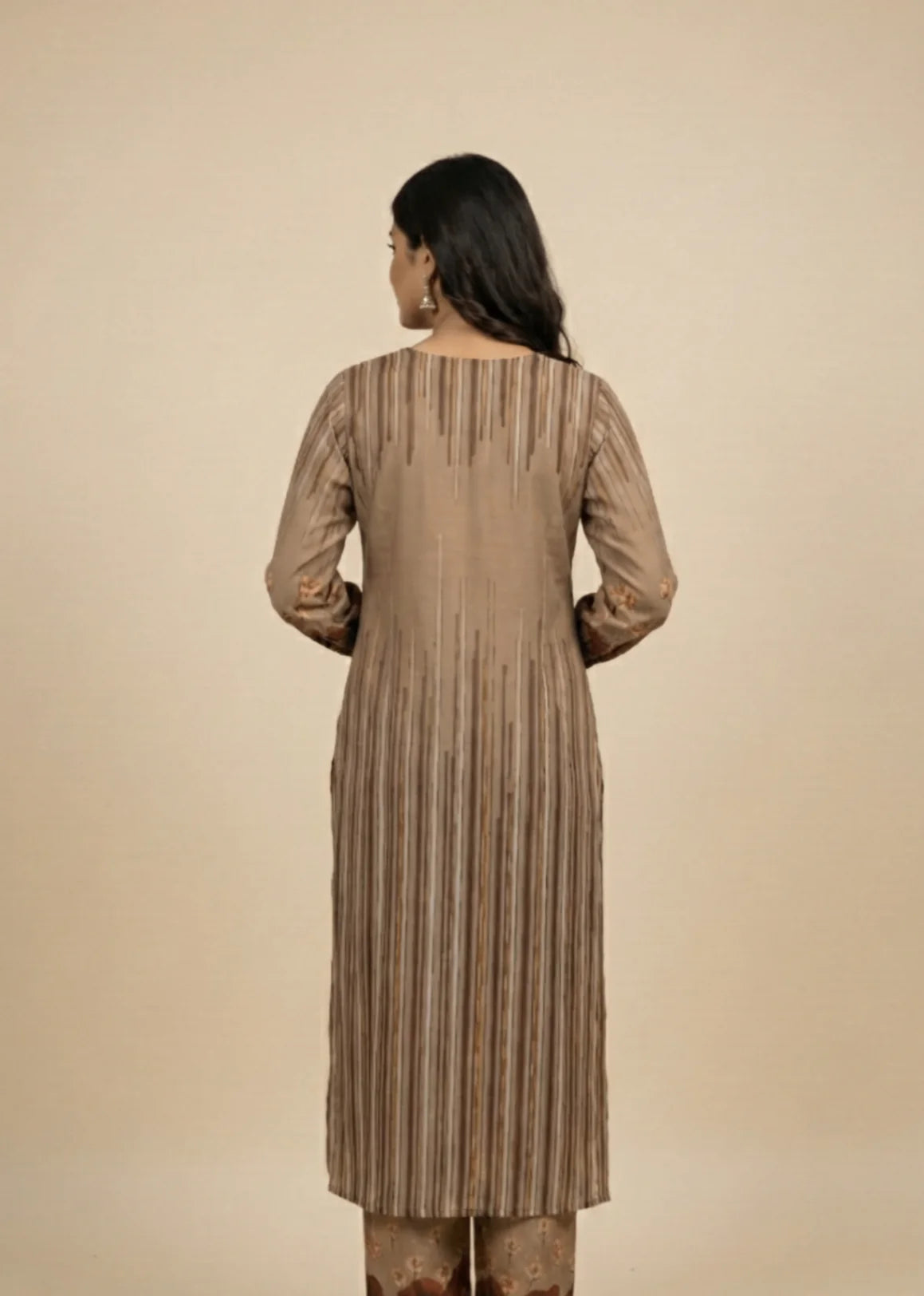 Soft Brown Digital Printed 2-Piece