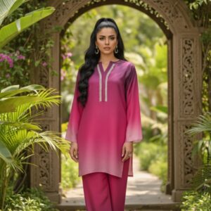 Rosewood Blush Two-Piece Suit.