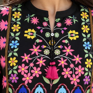 Alternative view of Rangreza Black Printed 2-Piece Suit Y-181