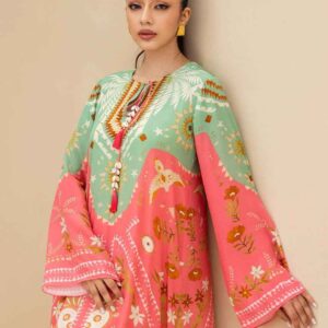 Alternative view of Pastel Printed Long Shirt Two Piece Set YL 102 A